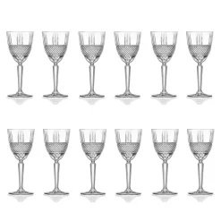 Servizio di Calici da Vino o Acqua in Cristallo Ecologico 12 Pz - Brioso