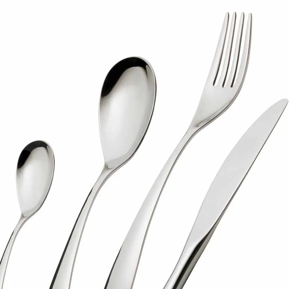 Servizio di Posate in Acciaio Inox Completo di Design 24 Pezzi - Hamtaro