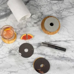 Servizio per Cocktail Accessori da Aperitivo in Marmo, Legno, Acciaio - Normanno