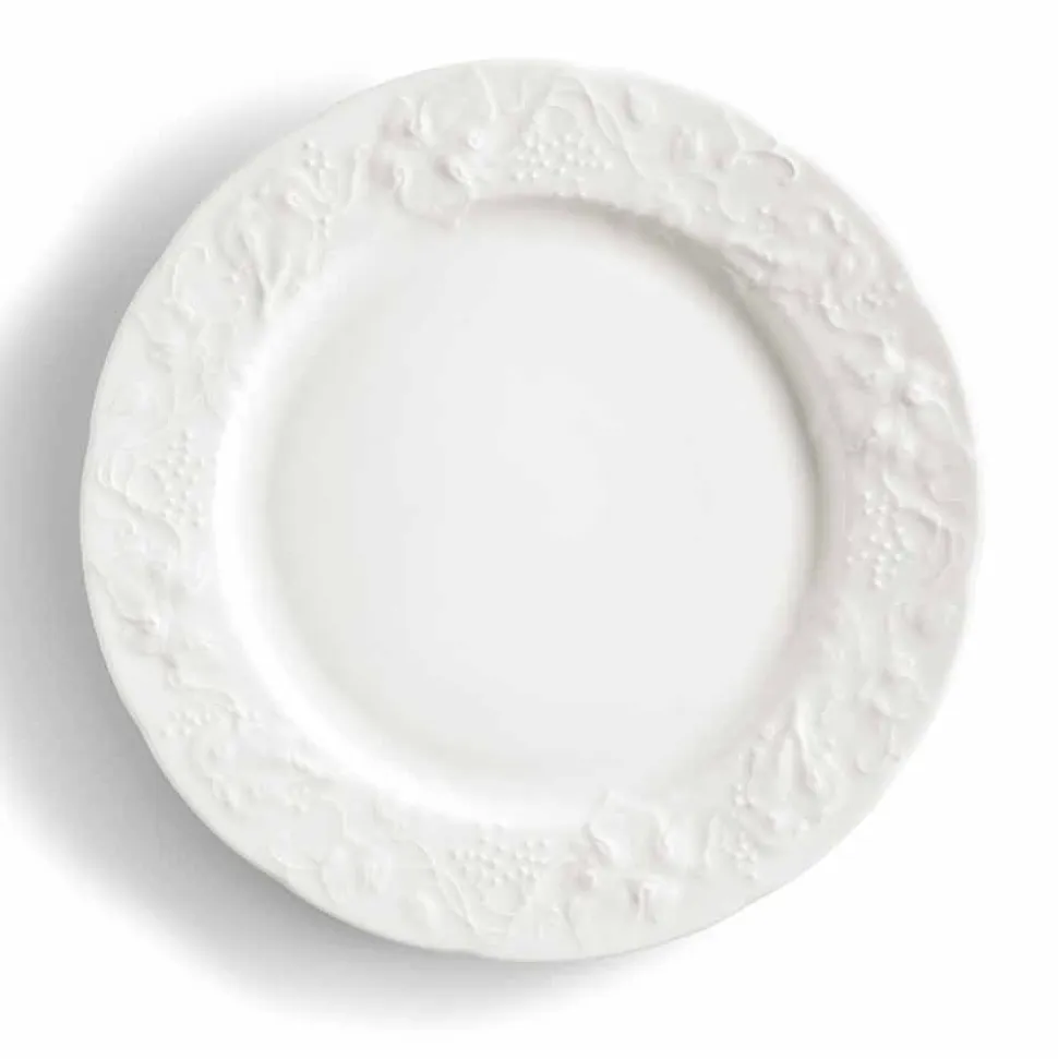 Servizio Piatti Bianchi in Porcellana Eleganti di Design 27 Pezzi - Gimignano