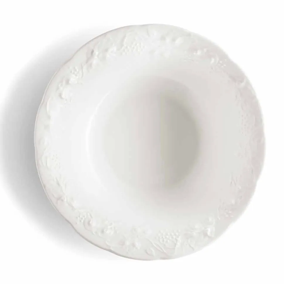 Servizio Piatti Bianchi in Porcellana Eleganti di Design 27 Pezzi - Gimignano