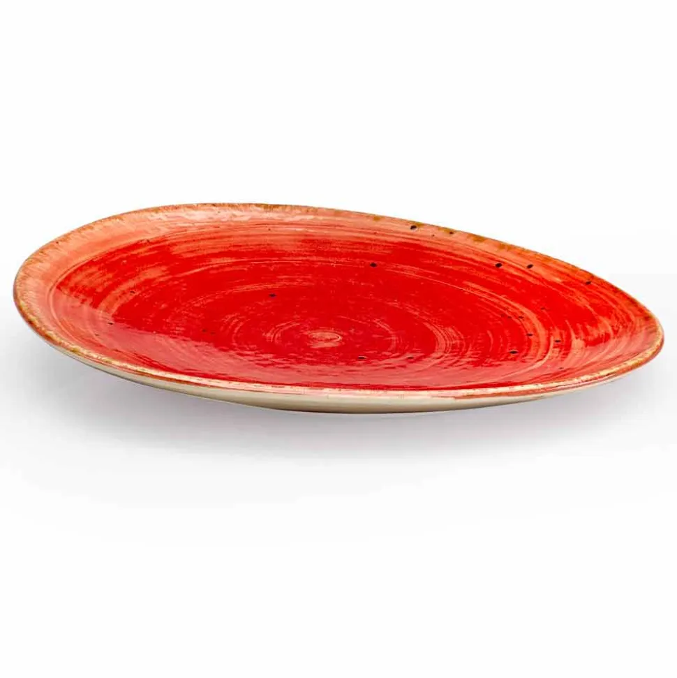 Servizio Piatti da Aperitivo 12 Pezzi in Gres Colorato di Design Moderno - Simba
