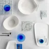 Servizio Piatti in Porcellana Bianca Design Moderno ed Elegante 23 Pezzi - Nalah