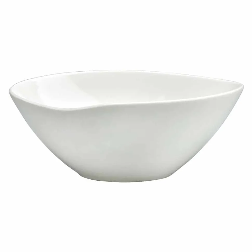 Servizio Piatti in Porcellana Bianca Design Moderno ed Elegante 23 Pezzi - Nalah