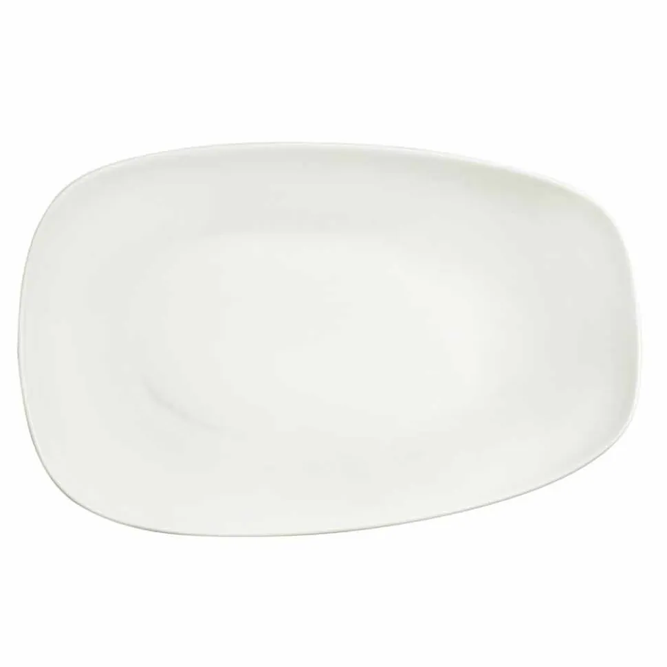 Servizio Piatti in Porcellana Bianca Design Moderno ed Elegante 23 Pezzi - Nalah