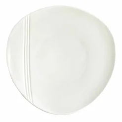 Servizio Piatti in Porcellana Bianca Design Moderno ed Elegante 23 Pezzi - Nalah