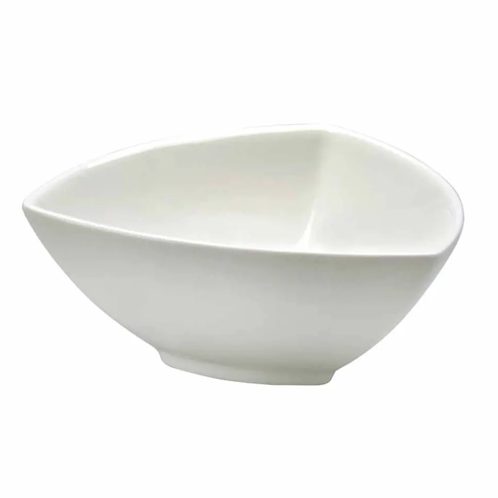 Servizio Piatti in Porcellana Bianca Design Moderno ed Elegante 23 Pezzi - Nalah