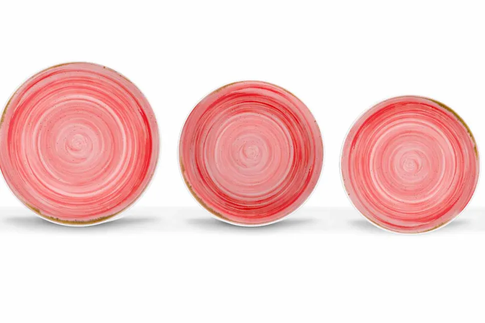 Servizio Piatti Pranzo Colorati e Moderni in Porcellana 18 Pezzi - Rurolo