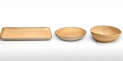 Servizio 12 Piatti Rettangolari e Tondi Colorati in Gres, Design Moderno - Simba