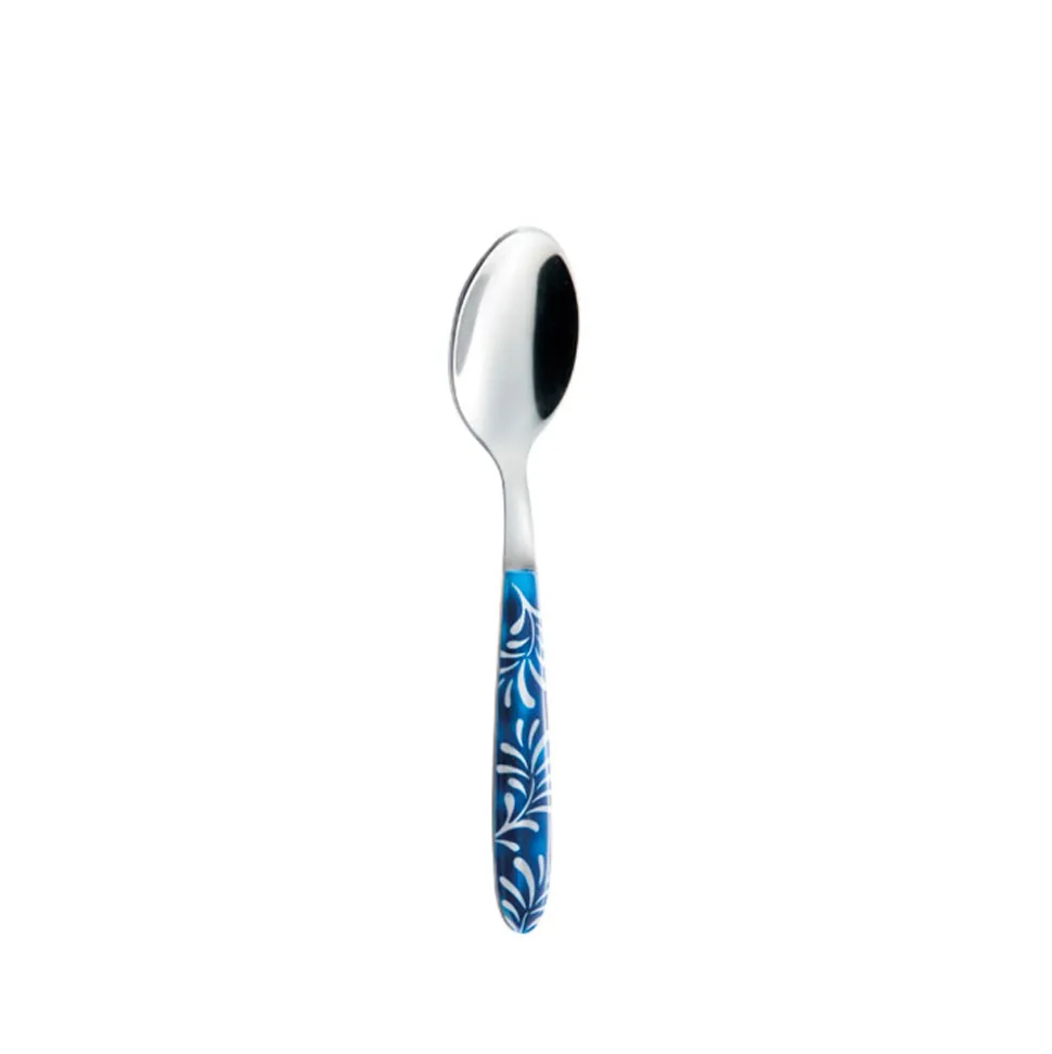 Servizio Posate Acciaio e Plastica Decoro Blu o Bianco 24 Pz - Alessandra
