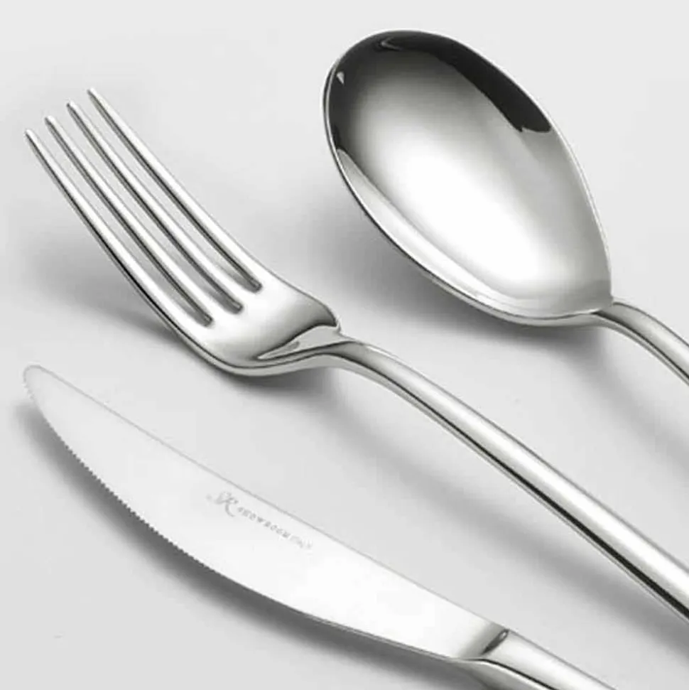 Servizio Posate Completo in Acciaio Inox Lucido Design Moderno 24 Pezzi - Sharpy