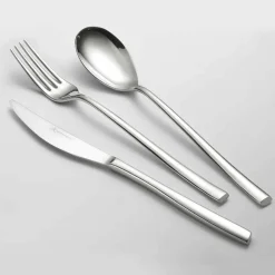 Servizio Posate Completo in Acciaio Inox Lucido Design Moderno 24 Pezzi - Sharpy