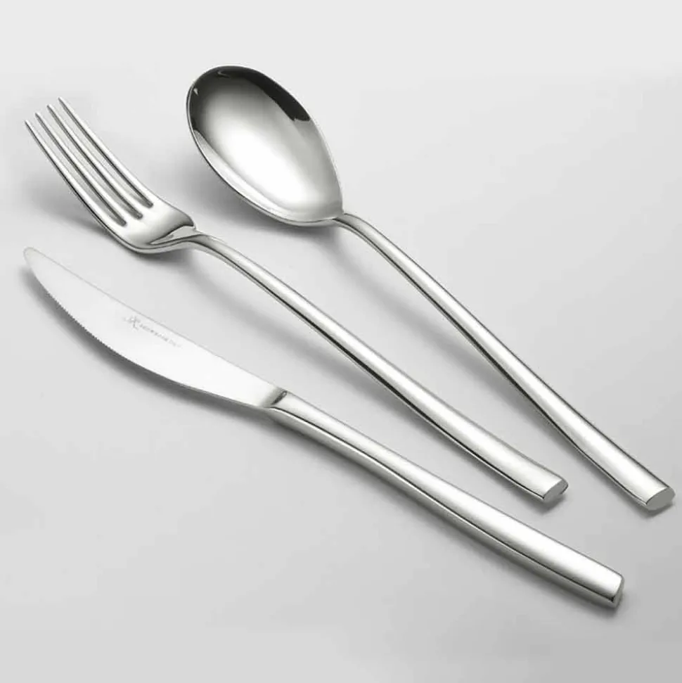 Servizio Posate Completo in Acciaio Inox Lucido Design Moderno 24 Pezzi - Sharpy
