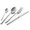 Servizio Posate in Acciaio Inox Lucido Design Squadrato 24 Pezzi - Bumbun