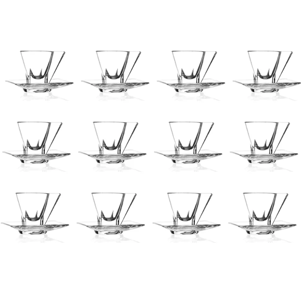 Servizio Tazze Cappuccino in Eco Cristallo Italiano 12 Pezzi - Amalgama