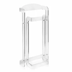 Servomuto design moderno in plexiglass trasparente Mose, made in Italy