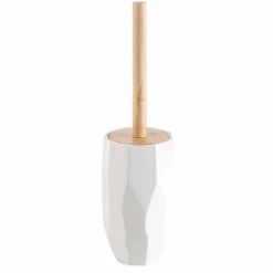 Set accessori da bagno di design da appoggio in legno e resina Rivalba