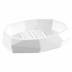 Set accessori da bagno di design da appoggio in legno e resina Rivalba