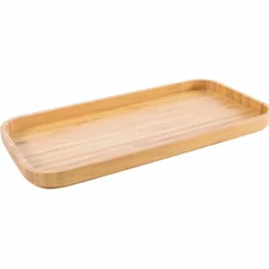 Set accessori da bagno di design da appoggio in legno e resina Rivalba