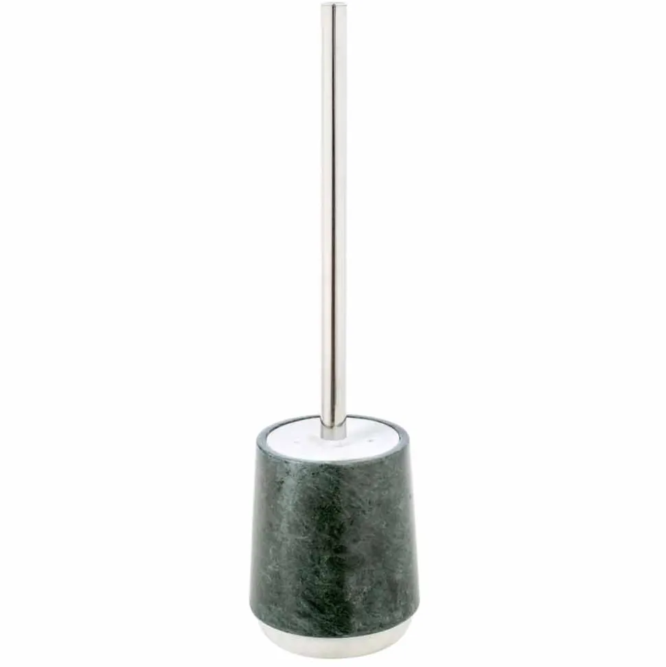 Set accessori da bagno moderni in marmo verde screziato Bombei