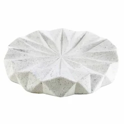 Set accessori moderni da bagno da appoggio in resina bianca Levice