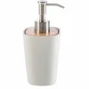 Set accessori moderni per bagno in ceramica e legno Carsoli