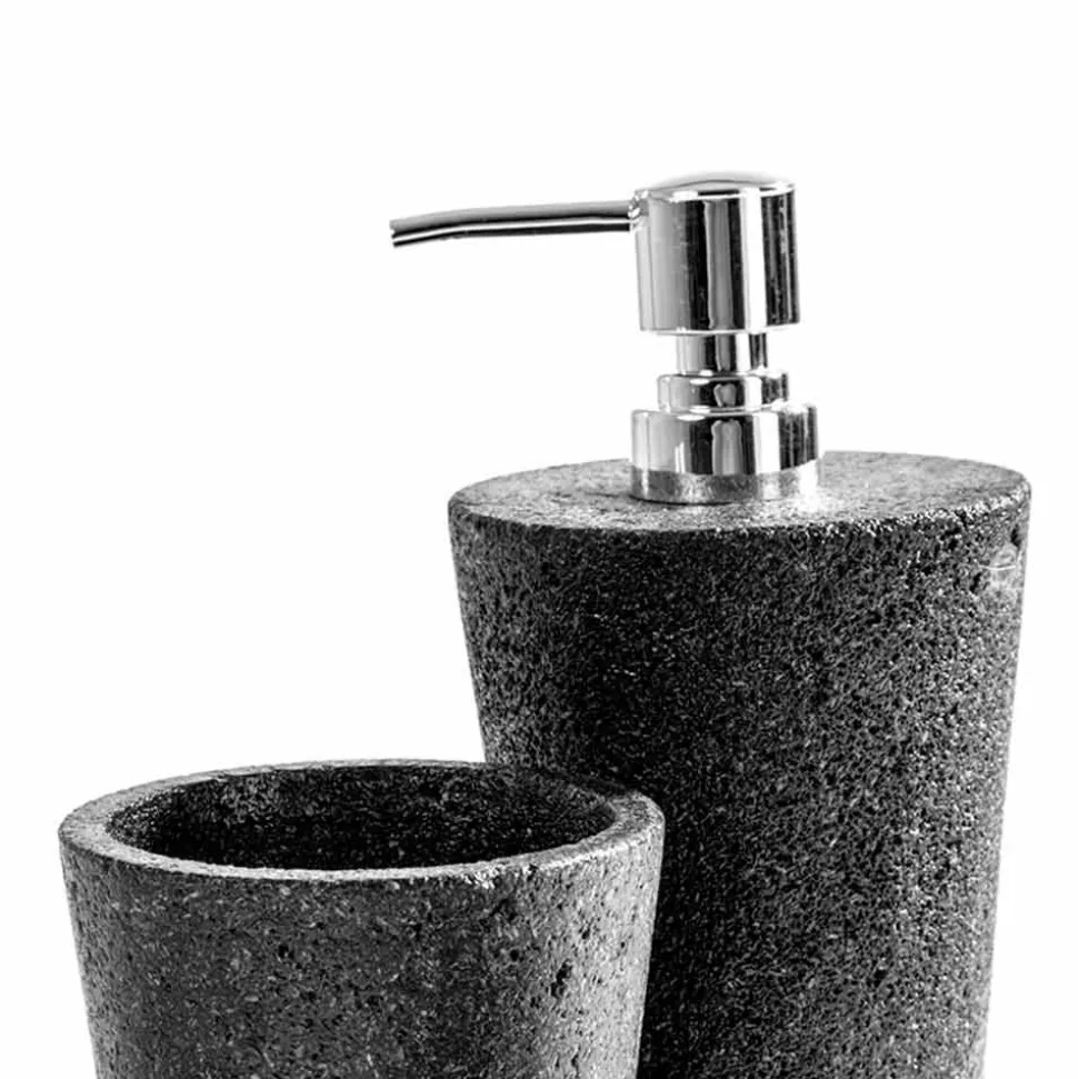 Set accessori per bagno moderni in pietra lavica Montiano