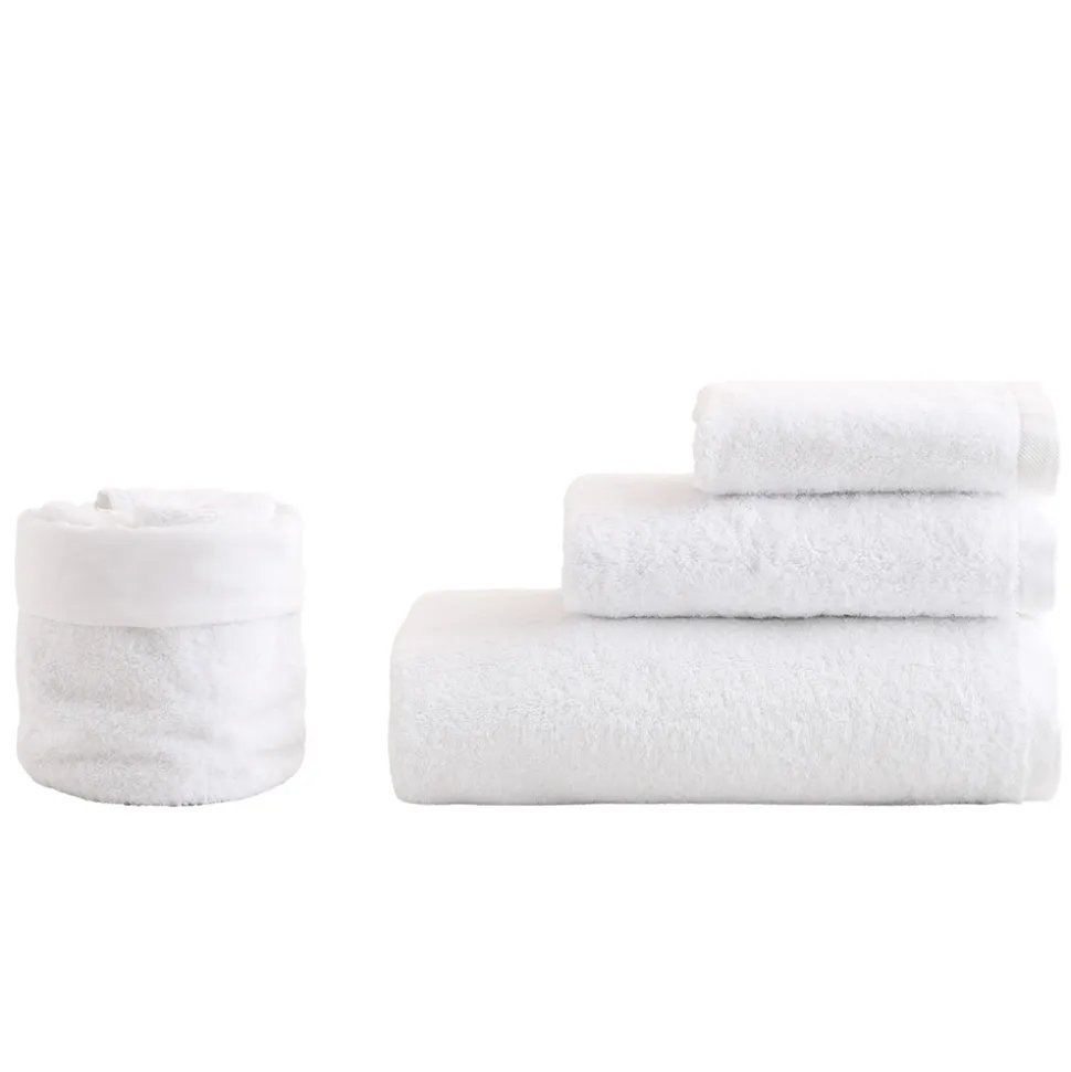 Set Bagno 8 Pezzi in Spugna di Puro Cotone Tutto Tinto in Capo - Smooth