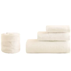 Set Bagno 8 Pezzi in Spugna di Puro Cotone Tutto Tinto in Capo - Smooth