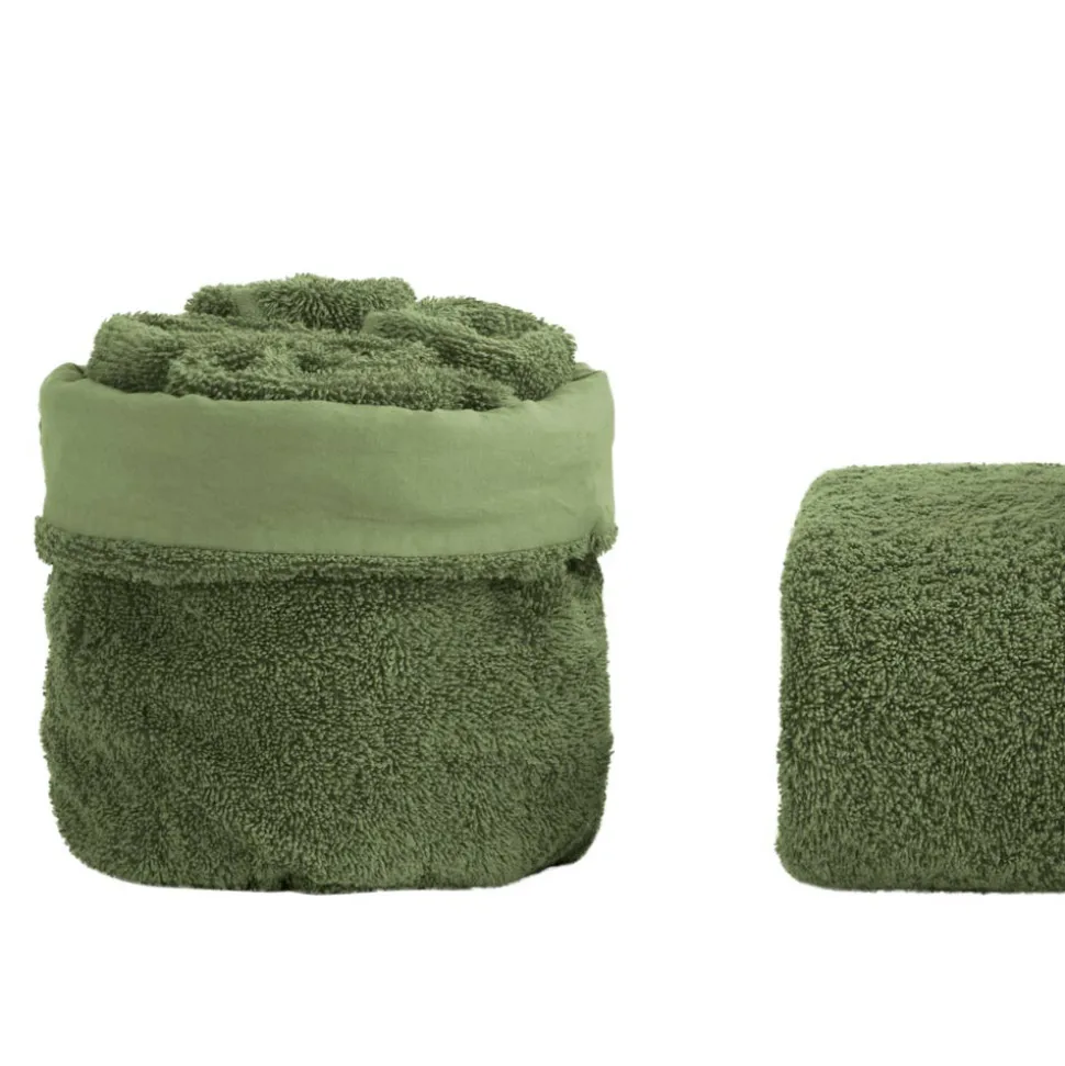 Set Bagno 8 Pezzi in Spugna di Puro Cotone Tutto Tinto in Capo - Smooth