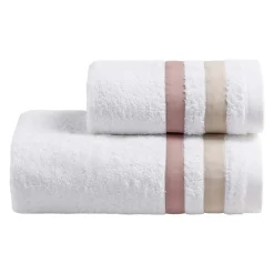 Set di Asciugamani Viso con Ospite in Spugna di Cotone con Doppia Balza - Serenity