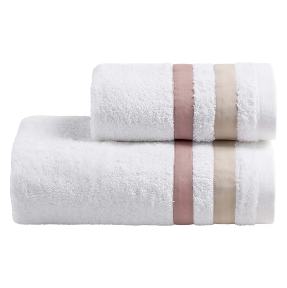 Set di Asciugamani Viso con Ospite in Spugna di Cotone con Doppia Balza - Serenity