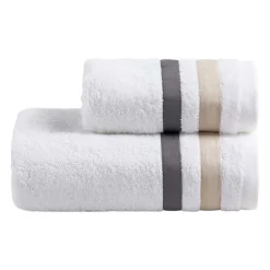 Set di Asciugamani Viso con Ospite in Spugna di Cotone con Doppia Balza - Serenity