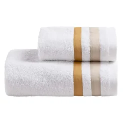 Set di Asciugamani Viso con Ospite in Spugna di Cotone con Doppia Balza - Serenity