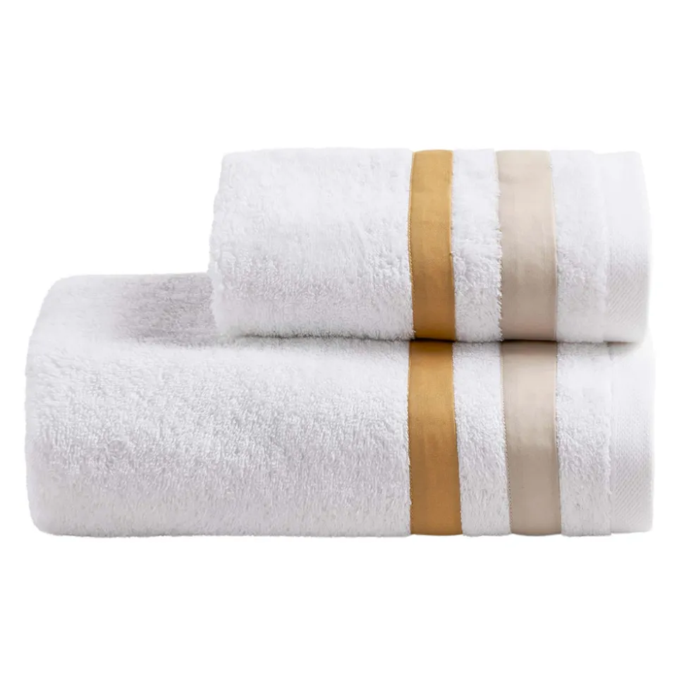 Set di Asciugamani Viso con Ospite in Spugna di Cotone con Doppia Balza - Serenity