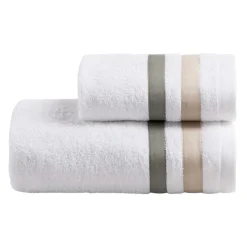 Set di Asciugamani Viso con Ospite in Spugna di Cotone con Doppia Balza - Serenity