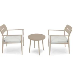 Set di 2 Poltrone con Tavolino in Alluminio di Diverse Finiture - Souvenir
