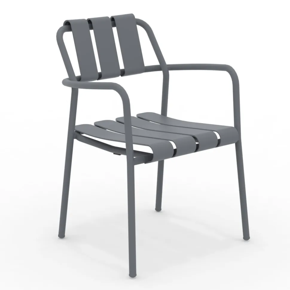 Set di 2 Poltrone da Giardino Realizzate Interamente in Alluminio - Risplendente