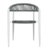Set di 4 Poltrone in Alluminio e Twist Wicker Colorato - Tavira