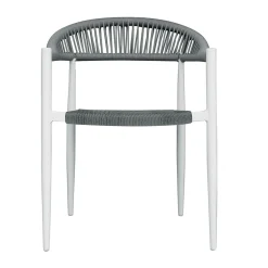 Set di 4 Poltrone in Alluminio e Twist Wicker Colorato - Tavira