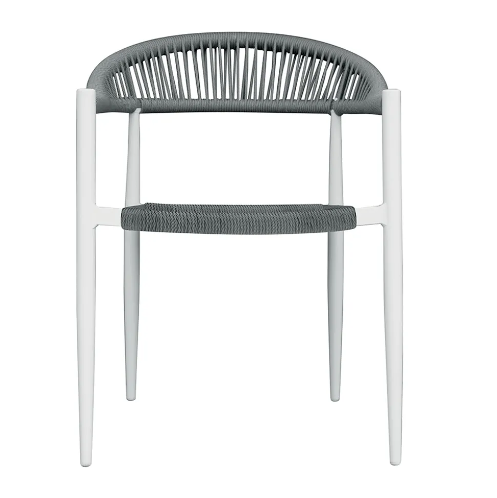Set di 4 Poltrone in Alluminio e Twist Wicker Colorato - Tavira