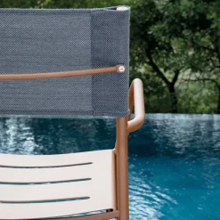 Set di 4 Sedie da Giardino in Metallo Zincato e Batyline - Prestigio