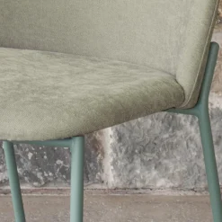 Set di 2 Sedie da Soggiorno in Tessuto e Metallo Made in Italy - Edera