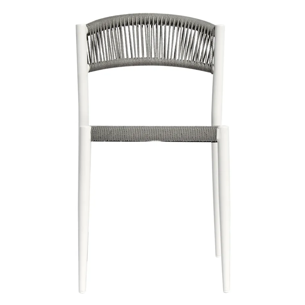 Set di 4 Sedie in Alluminio e Twist Wicker Colorato - Tavira