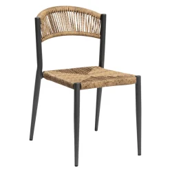 Set di 4 Sedie in Alluminio e Twist Wicker Colorato - Tavira