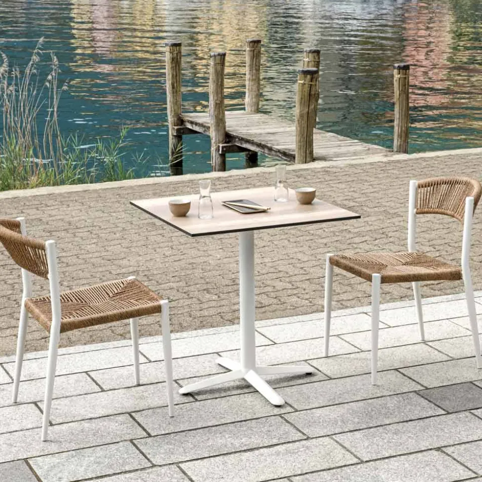 Set di 4 Sedie in Alluminio e Twist Wicker Colorato - Tavira