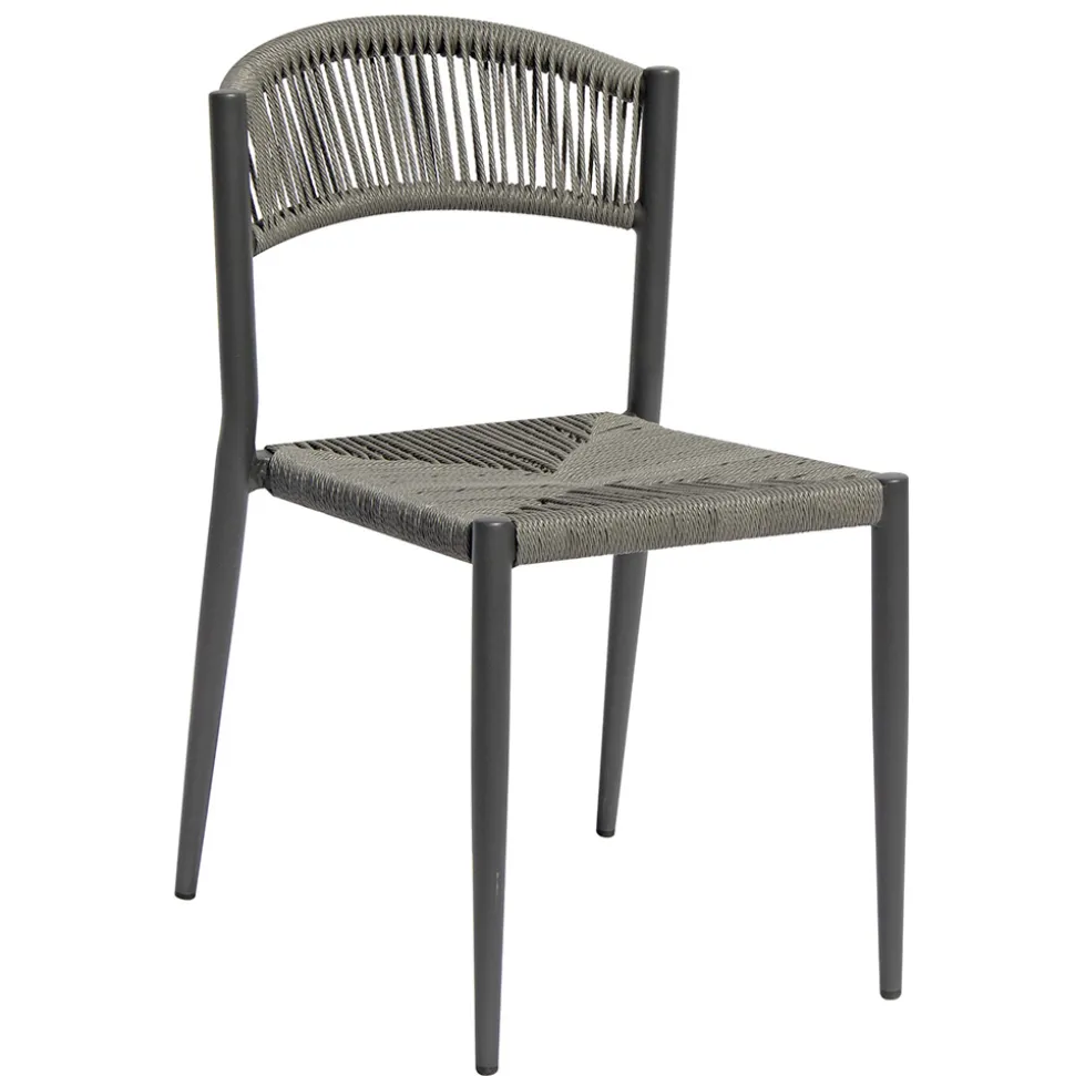Set di 4 Sedie in Alluminio e Twist Wicker Colorato - Tavira