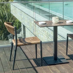 Set di 4 Sedie in Alluminio e Twist Wicker Colorato - Tavira