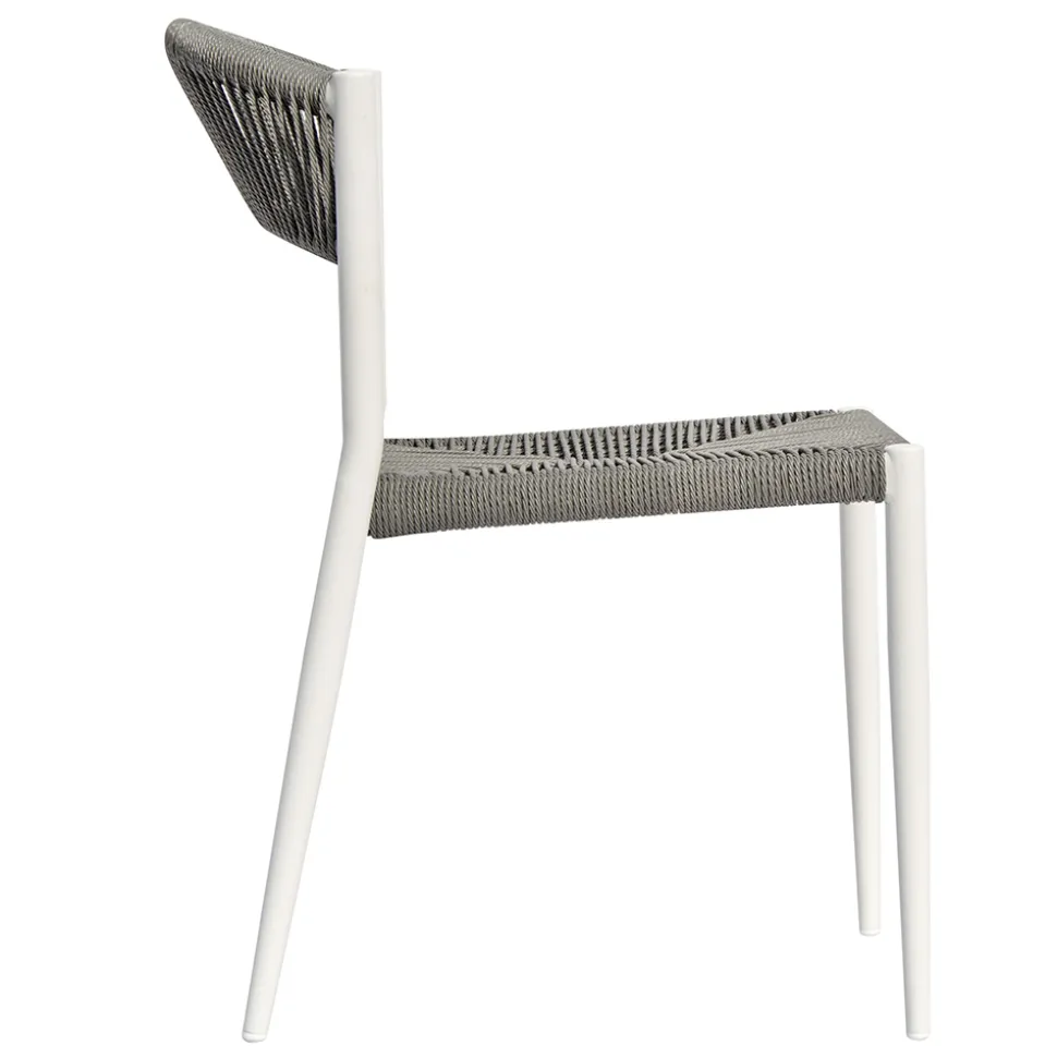 Set di 4 Sedie in Alluminio e Twist Wicker Colorato - Tavira