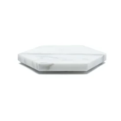 Set di 2 Sottobicchieri Esagonali in Marmo con Sughero Made in Italy - Narita